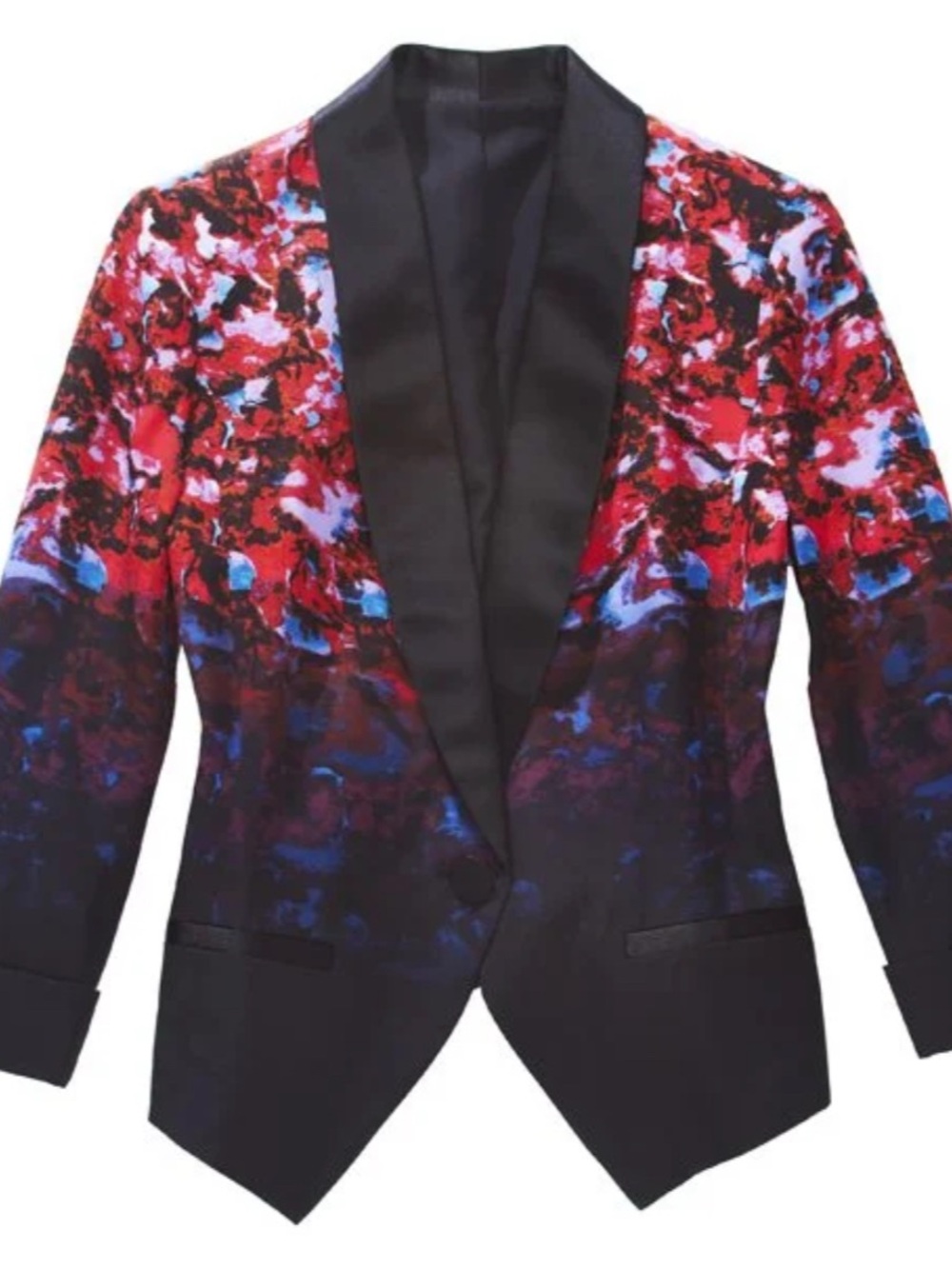 Women’s size large Sara Stevenson Bold Red & Blue AbstractBlazer